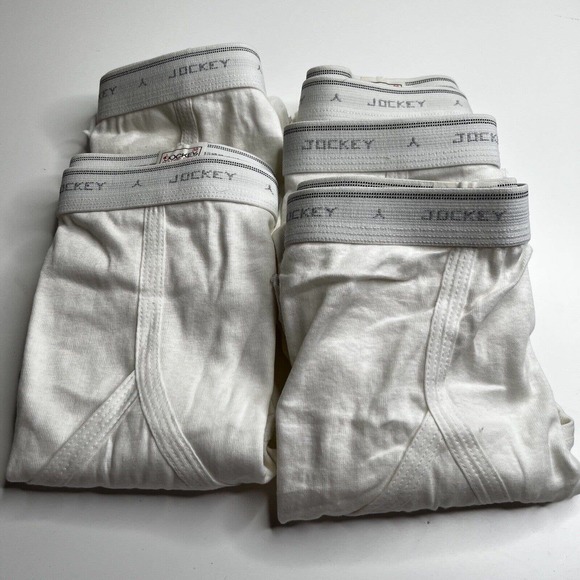 Jockey Classic Mens Briefs Underwear Y Front Fly Sz 38 Lot 5 USA Whitey Tighty - Picture 2 of 6
